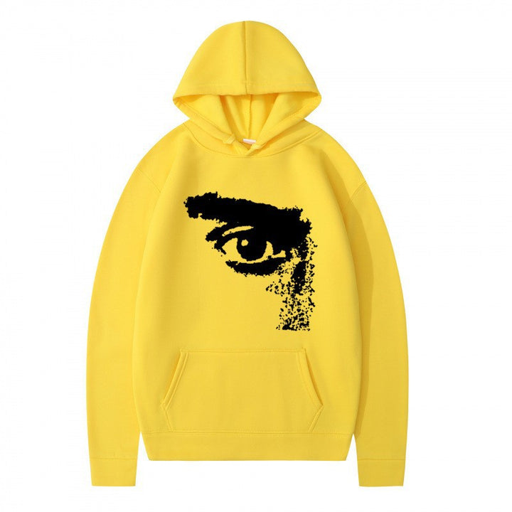 Kvinnors hoodie med modern, konstnärlig tryck Mirla-Eva Jonsson