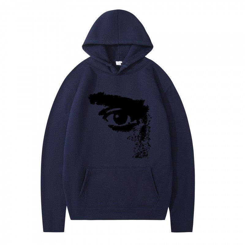 Kvinnors hoodie med modern, konstnärlig tryck Mirla-Eva Jonsson