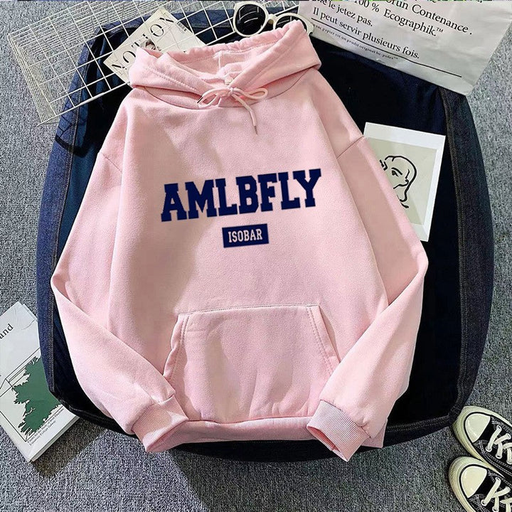 Kvinnors hoodie med modern text Mirla-Eva Jonsson