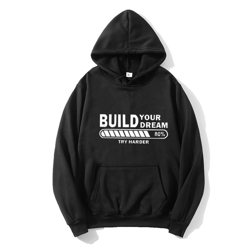 Kvinnors hoodie med modern text och bekväm passform Mirla-Eva Jonsson