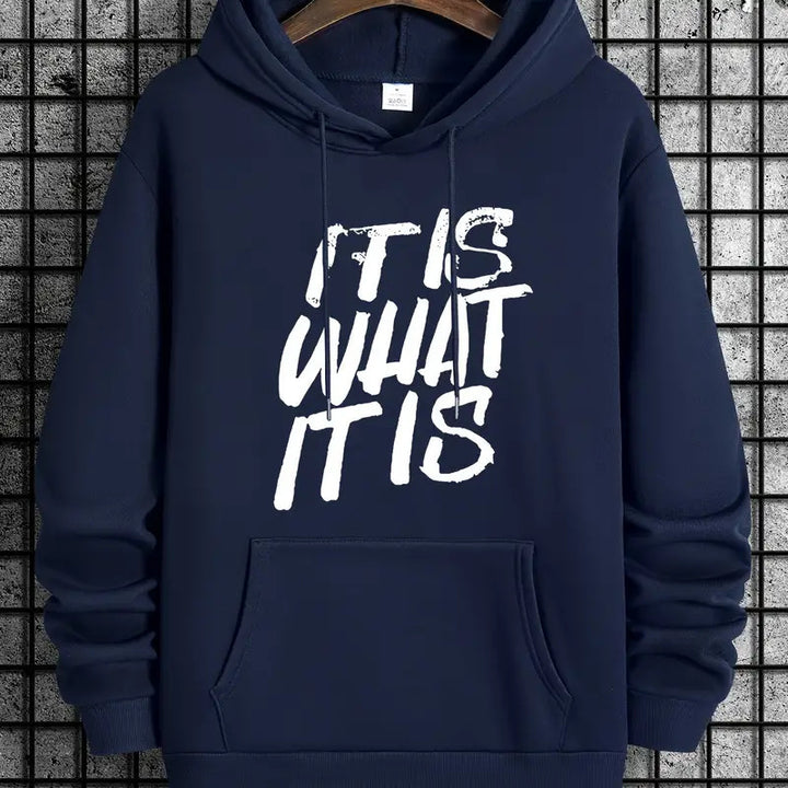 Kvinnors hoodie med modern textning och bekväm passform Mirla-Eva Jonsson