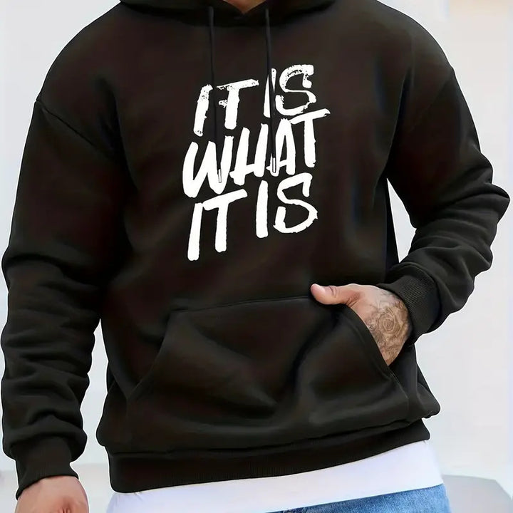 Kvinnors hoodie med modern textning och bekväm passform Mirla-Eva Jonsson