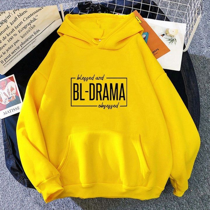 Kvinnors hoodie med modern uttalande tryck Mirla-Eva Jonsson