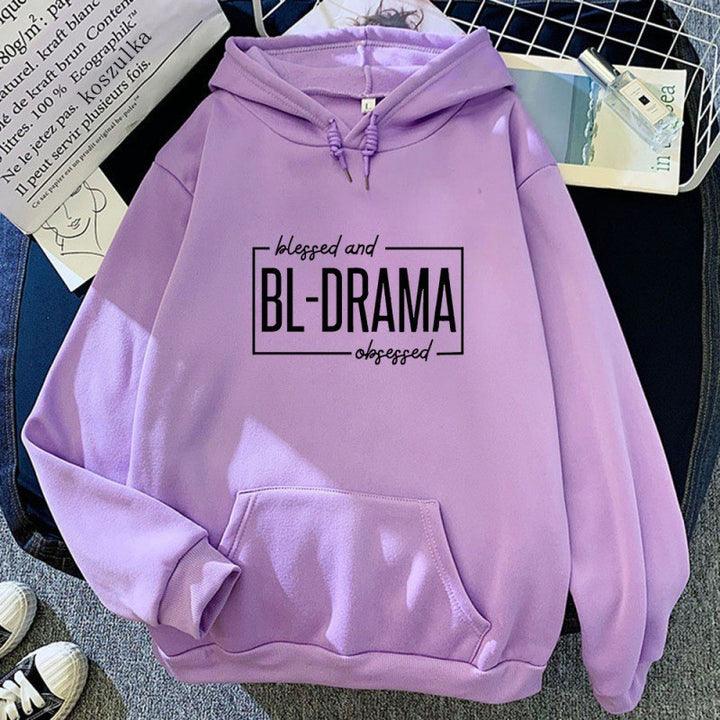 Kvinnors hoodie med modern uttalande tryck Mirla-Eva Jonsson