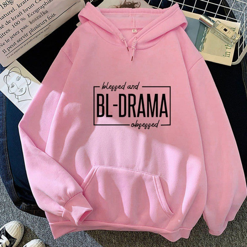 Kvinnors hoodie med modern uttalande tryck Mirla-Eva Jonsson