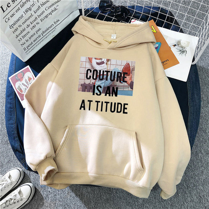 Kvinnors hoodie med modern uttalandedesign Mirla-Eva Jonsson