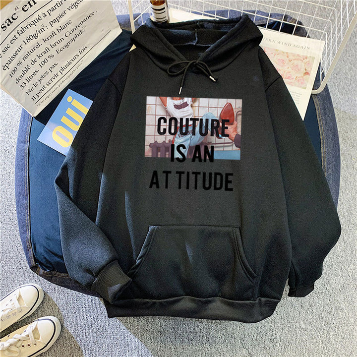 Kvinnors hoodie med modern uttalandedesign Mirla-Eva Jonsson