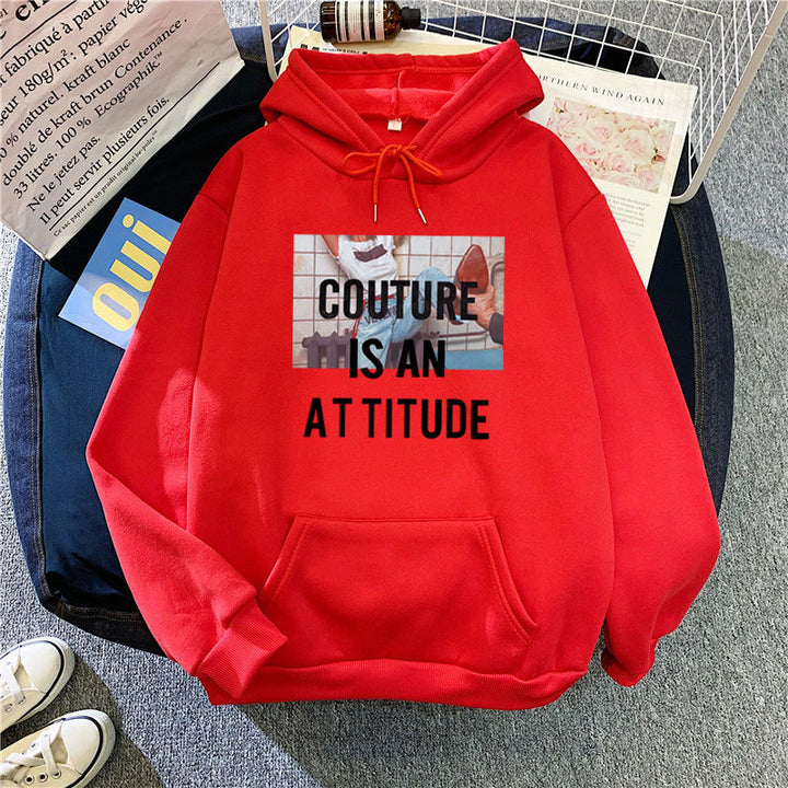 Kvinnors hoodie med modern uttalandedesign Mirla-Eva Jonsson