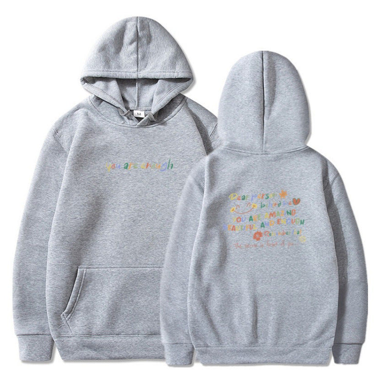 Kvinnors hoodie med motivationstryck och bekväm passform Mirla-Eva Jonsson