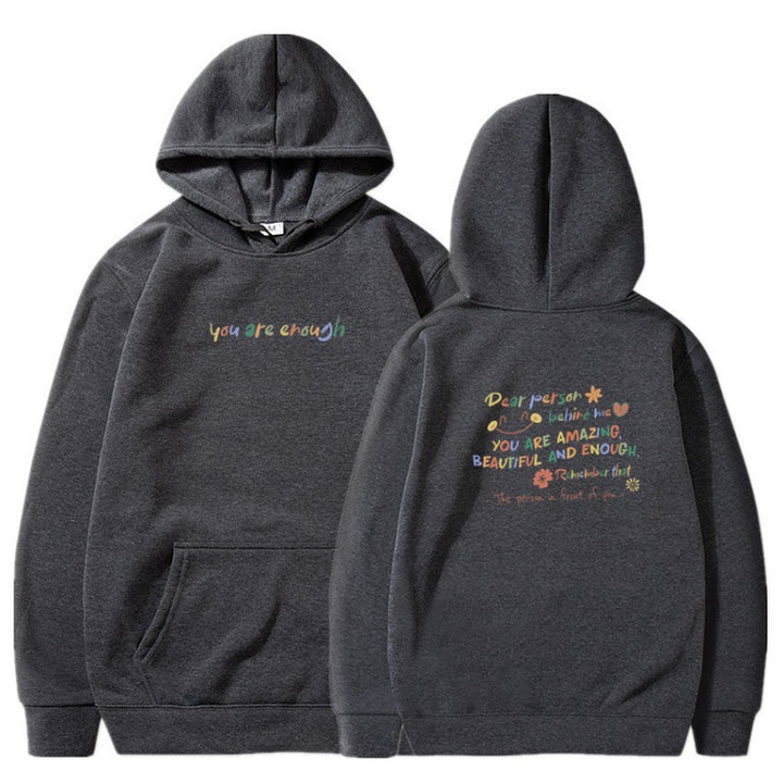 Kvinnors hoodie med motivationstryck och bekväm passform Mirla-Eva Jonsson