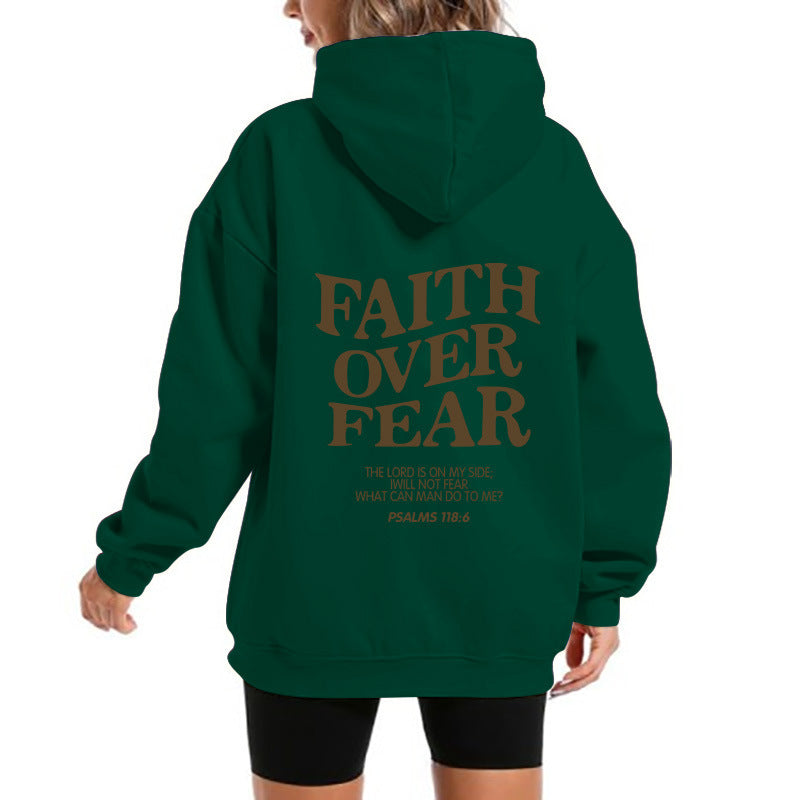 Kvinnors hoodie med motiverande text och bekväm passform Mirla-Eva Jonsson