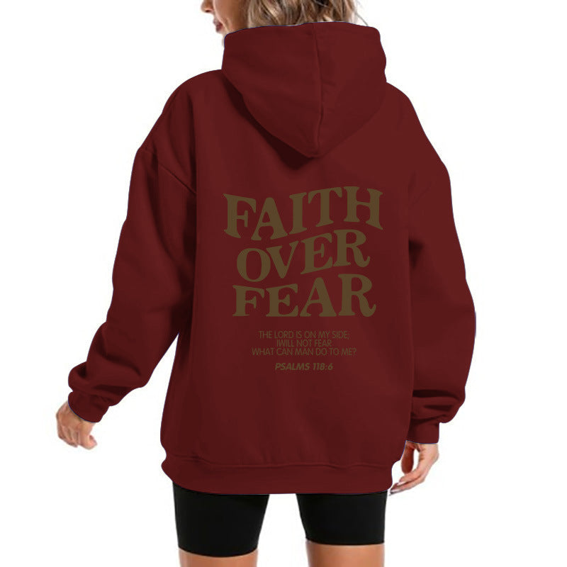 Kvinnors hoodie med motiverande text och bekväm passform Mirla-Eva Jonsson