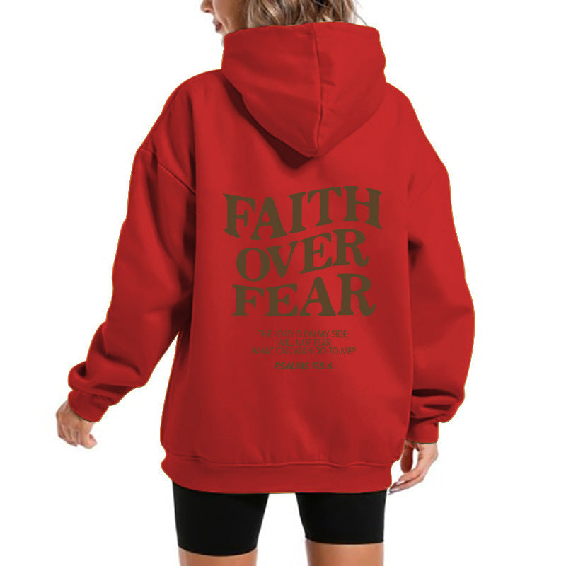 Kvinnors hoodie med motiverande text och bekväm passform Mirla-Eva Jonsson