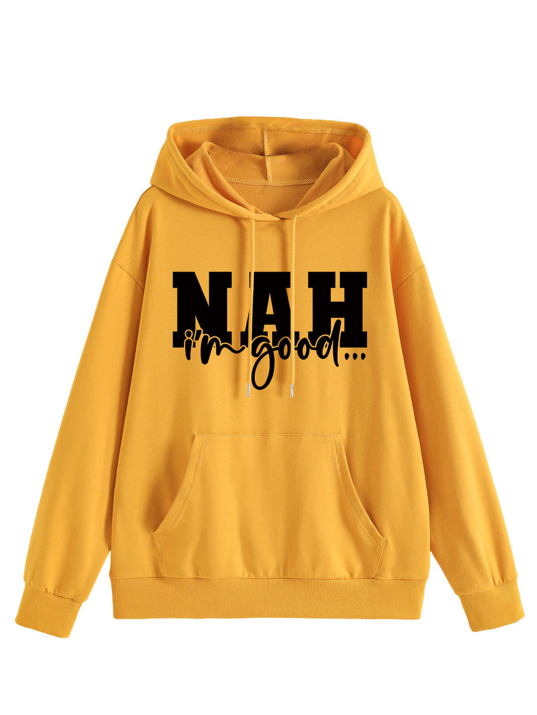 Kvinnors hoodie med motiverande text och bekväm passform Mirla-Eva Jonsson