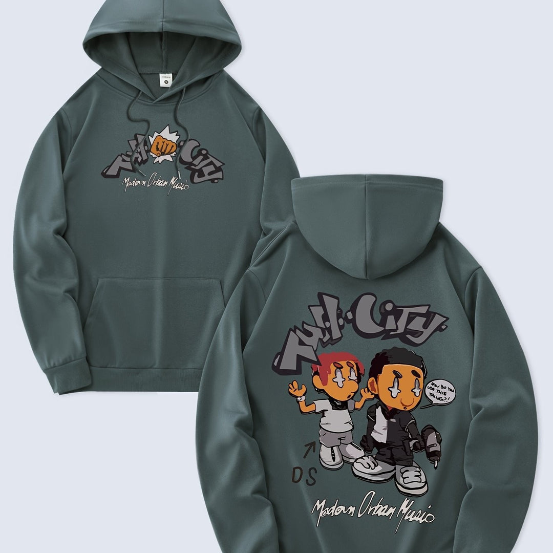 Kvinnors hoodie med originalt serietidningsdesign och konstnärlig tryck Mirla-Eva Jonsson