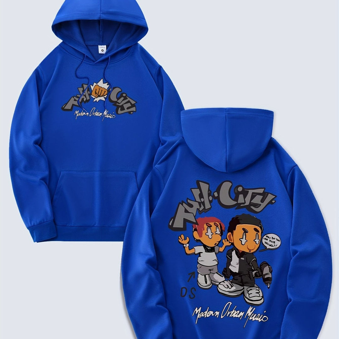 Kvinnors hoodie med originalt serietidningsdesign och konstnärlig tryck Mirla-Eva Jonsson