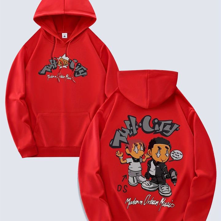 Kvinnors hoodie med originalt serietidningsdesign och konstnärlig tryck Mirla-Eva Jonsson
