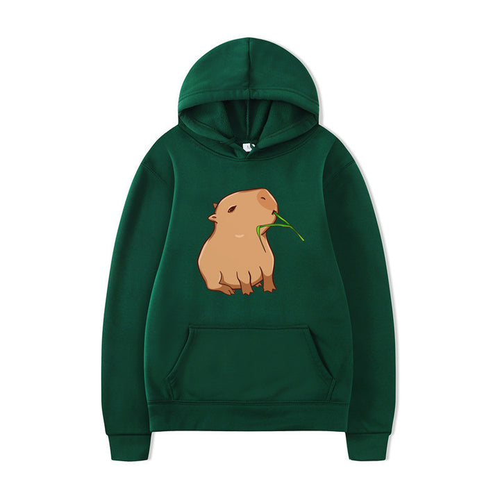 Kvinnors hoodie med rolig djurdesign och bekväm passform Mirla-Eva Jonsson