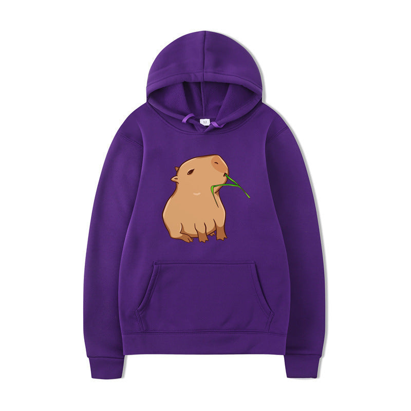 Kvinnors hoodie med rolig djurdesign och bekväm passform Mirla-Eva Jonsson