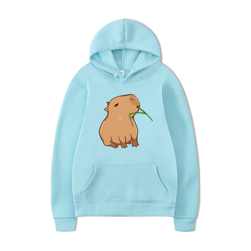Kvinnors hoodie med rolig djurdesign och bekväm passform Mirla-Eva Jonsson