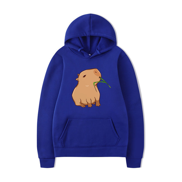 Kvinnors hoodie med rolig djurdesign och bekväm passform Mirla-Eva Jonsson