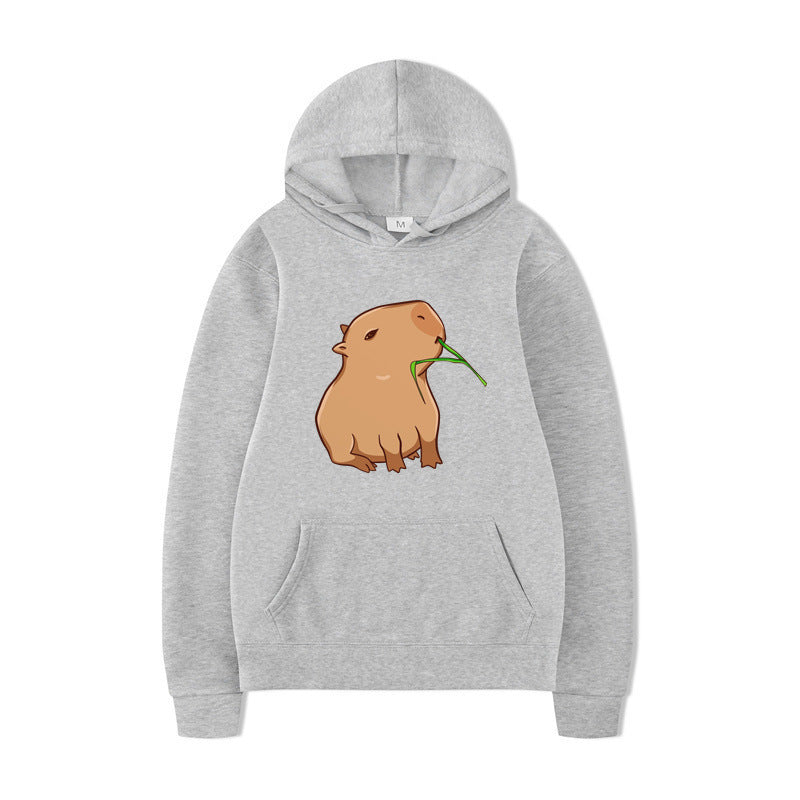 Kvinnors hoodie med rolig djurdesign och bekväm passform Mirla-Eva Jonsson