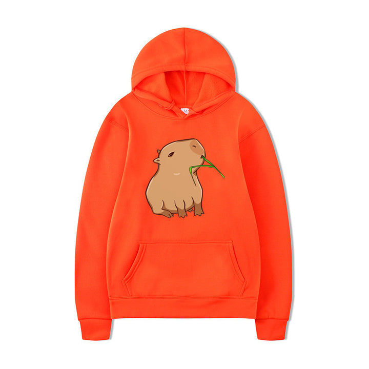 Kvinnors hoodie med rolig djurdesign och bekväm passform Mirla-Eva Jonsson