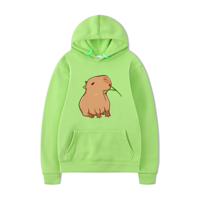 Kvinnors hoodie med rolig djurdesign och bekväm passform Mirla-Eva Jonsson