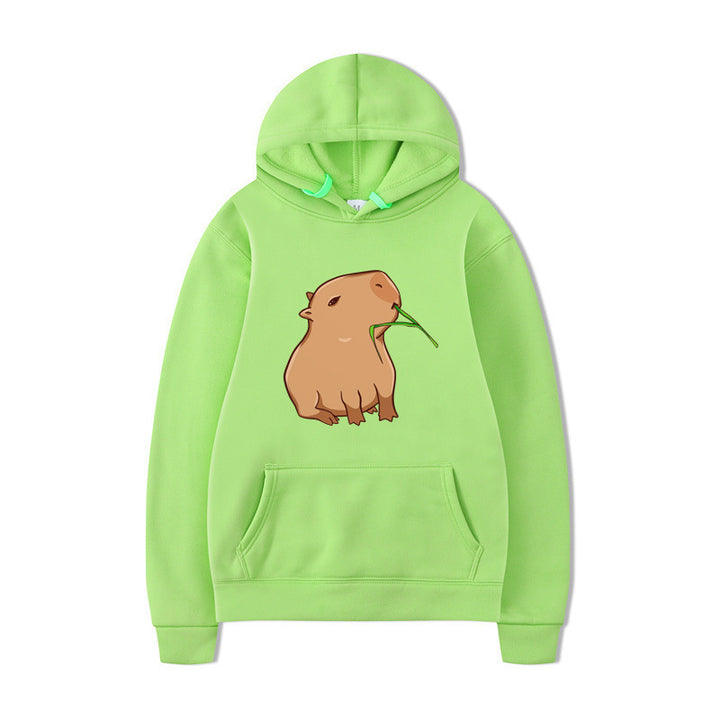 Kvinnors hoodie med rolig djurdesign och bekväm passform Mirla-Eva Jonsson