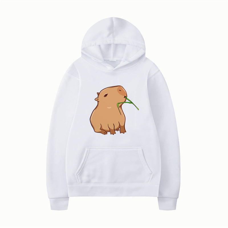 Kvinnors hoodie med rolig djurdesign och bekväm passform Mirla-Eva Jonsson