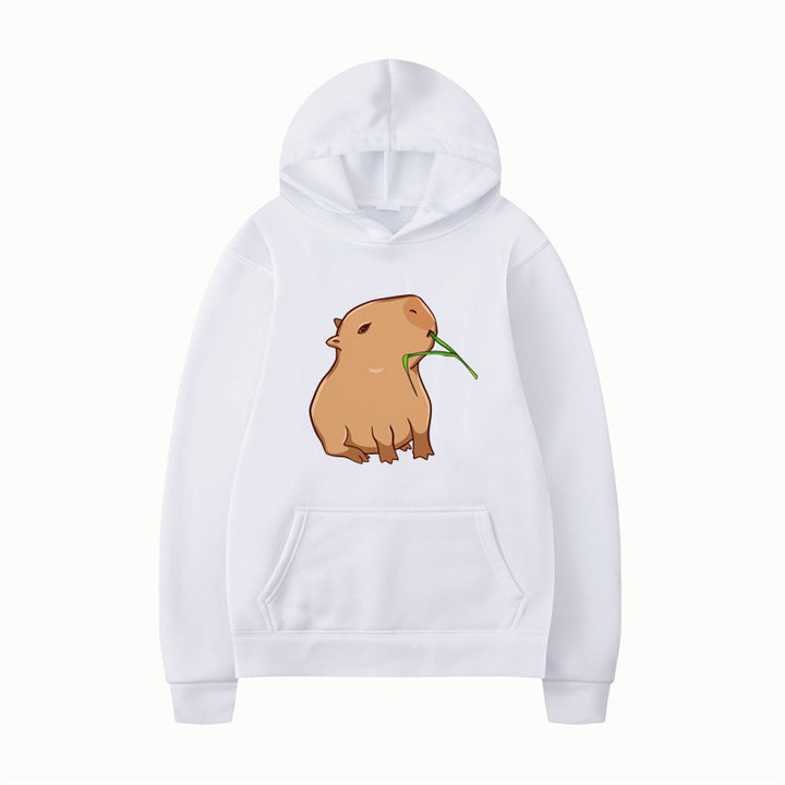 Kvinnors hoodie med rolig djurdesign och bekväm passform Mirla-Eva Jonsson