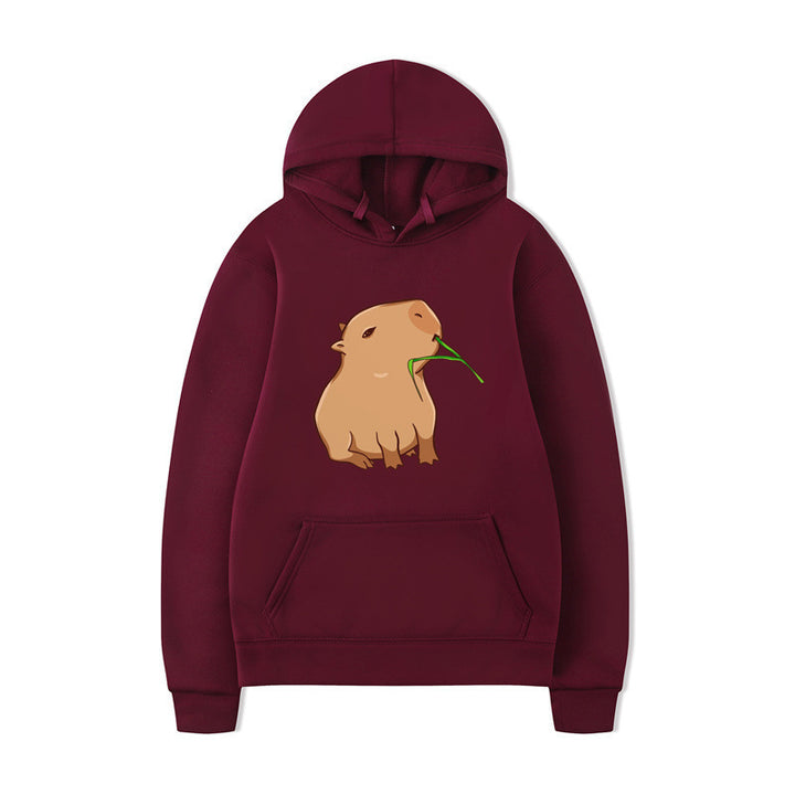 Kvinnors hoodie med rolig djurdesign och bekväm passform Mirla-Eva Jonsson