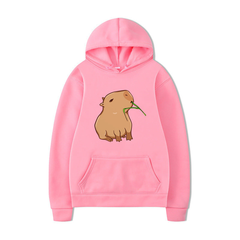 Kvinnors hoodie med rolig djurdesign och bekväm passform Mirla-Eva Jonsson