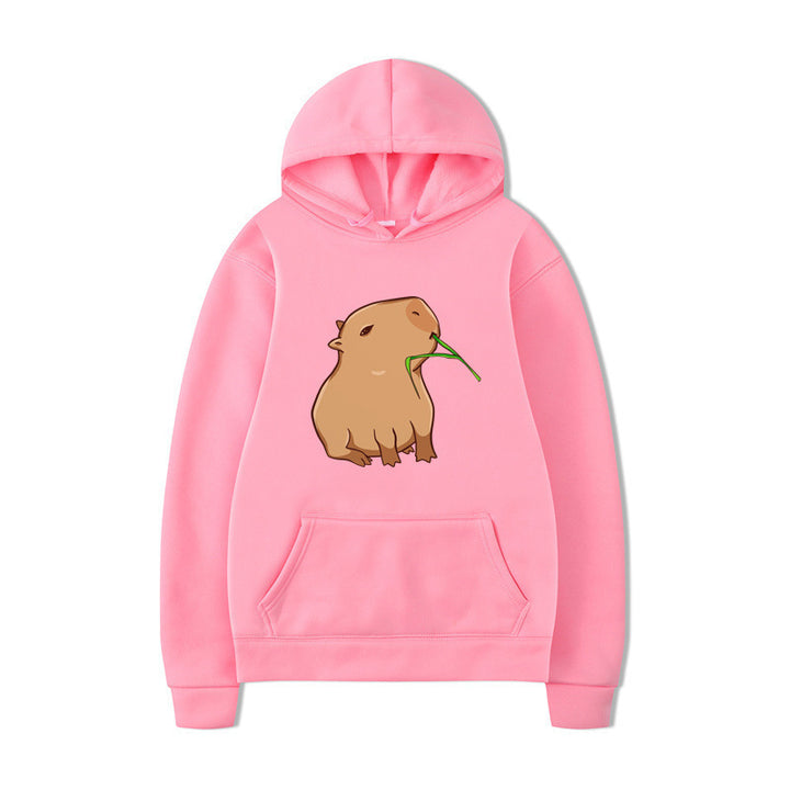 Kvinnors hoodie med rolig djurdesign och bekväm passform Mirla-Eva Jonsson