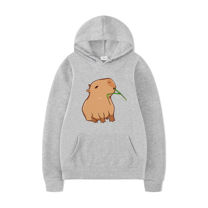 Kvinnors hoodie med rolig djurdesign och bekväm passform Mirla-Eva Jonsson