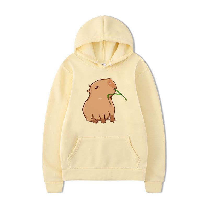 Kvinnors hoodie med rolig djurdesign och bekväm passform Mirla-Eva Jonsson