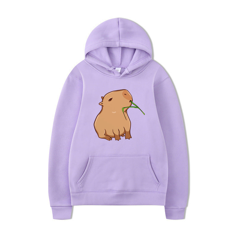 Kvinnors hoodie med rolig djurdesign och bekväm passform Mirla-Eva Jonsson