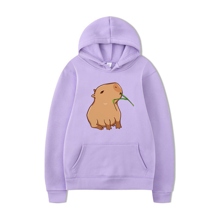 Kvinnors hoodie med rolig djurdesign och bekväm passform Mirla-Eva Jonsson