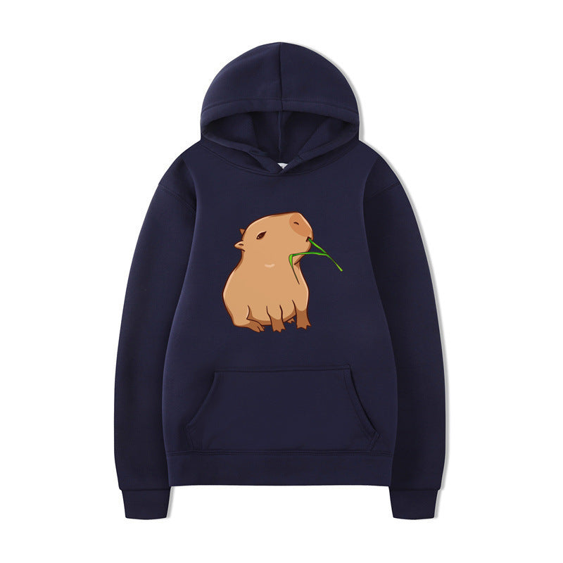 Kvinnors hoodie med rolig djurdesign och bekväm passform Mirla-Eva Jonsson