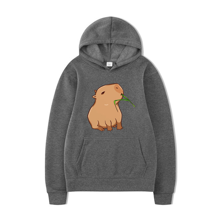 Kvinnors hoodie med rolig djurdesign och bekväm passform Mirla-Eva Jonsson