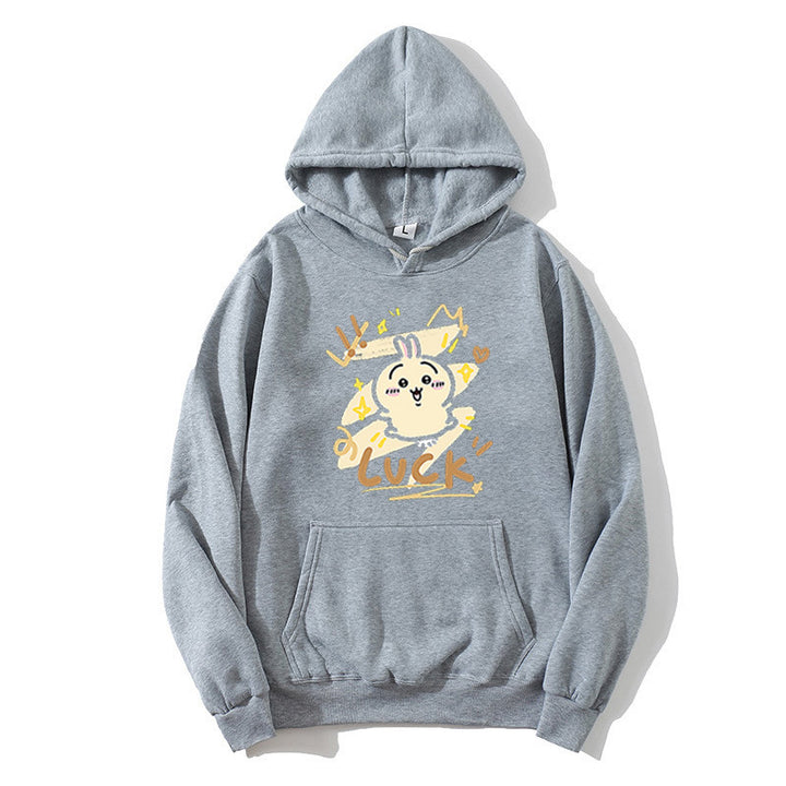 Kvinnors hoodie med rolig kanin design Mirla-Eva Jonsson