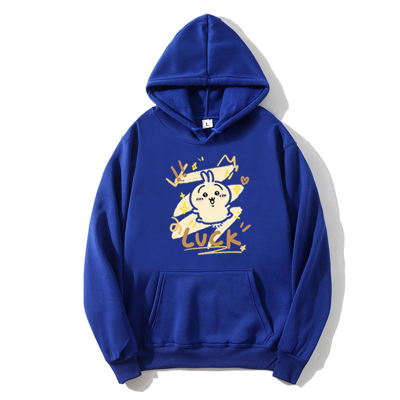 Kvinnors hoodie med rolig kanin design Mirla-Eva Jonsson