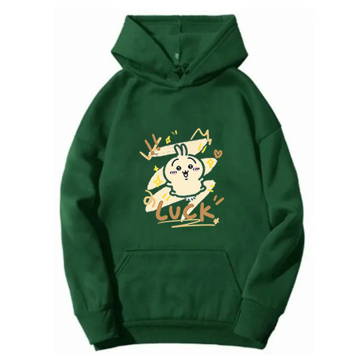 Kvinnors hoodie med rolig kanin design Mirla-Eva Jonsson