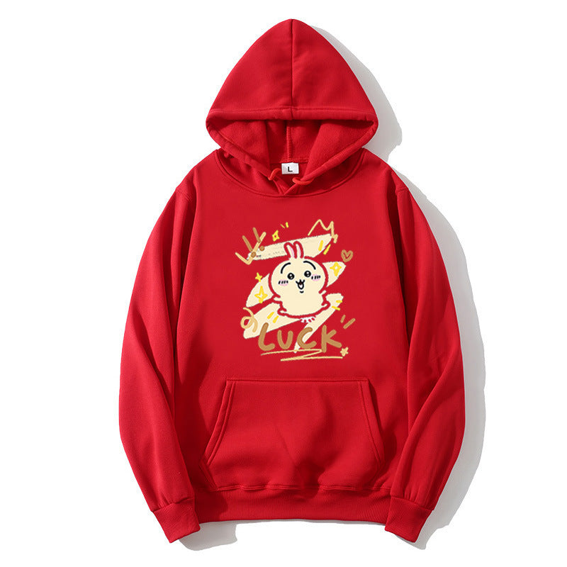 Kvinnors hoodie med rolig kanin design Mirla-Eva Jonsson