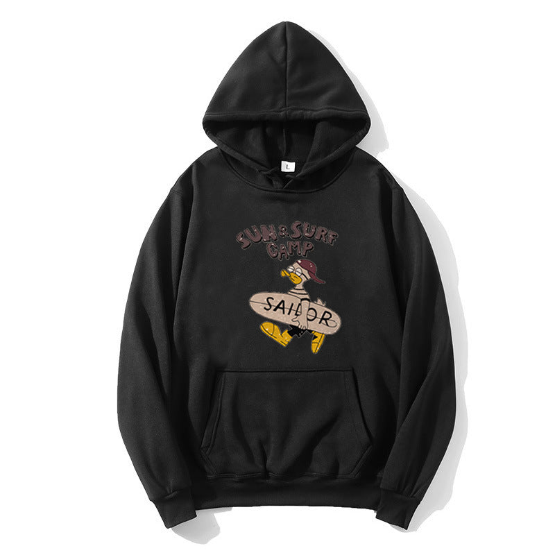 Kvinnors hoodie med rolig surfmotiv Mirla-Eva Jonsson