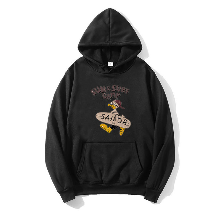 Kvinnors hoodie med rolig surfmotiv Mirla-Eva Jonsson