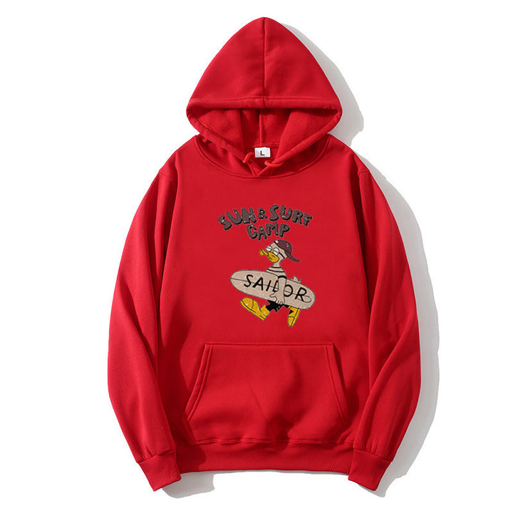 Kvinnors hoodie med rolig surfmotiv Mirla-Eva Jonsson