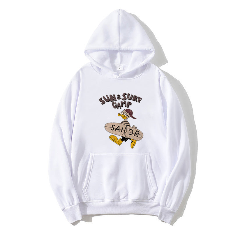 Kvinnors hoodie med rolig surfmotiv Mirla-Eva Jonsson