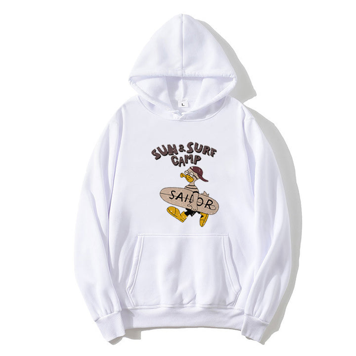 Kvinnors hoodie med rolig surfmotiv Mirla-Eva Jonsson