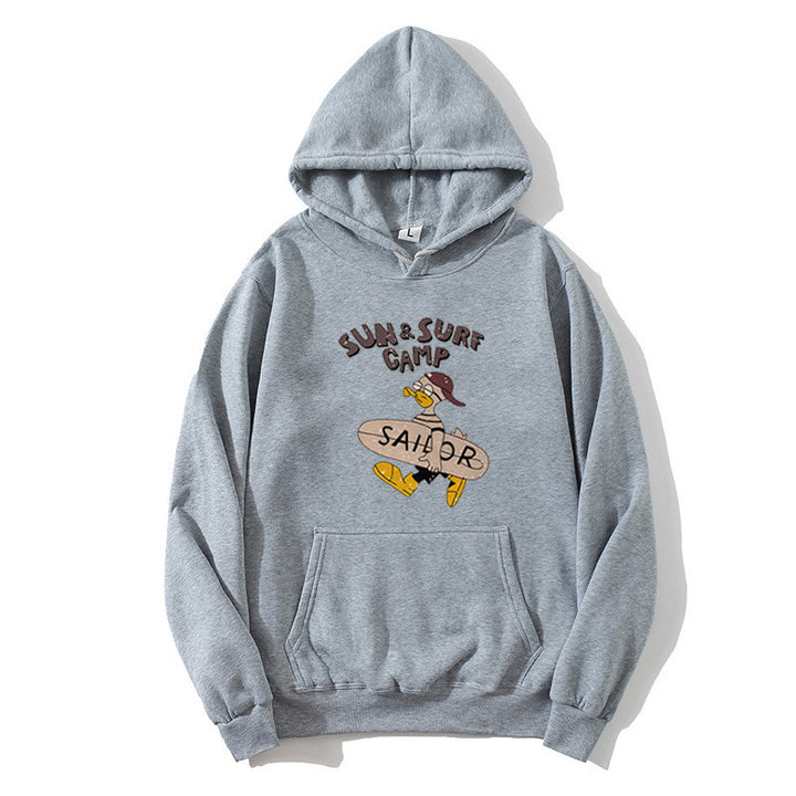 Kvinnors hoodie med rolig surfmotiv Mirla-Eva Jonsson